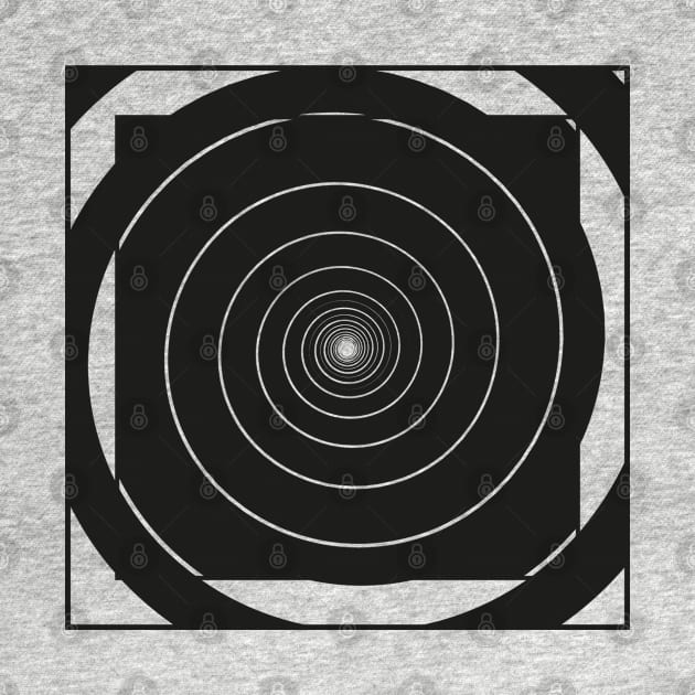 Black Spiral Cube T-shirt by PrintDesignStudios
